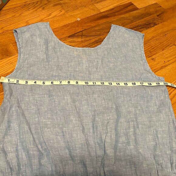 Soft Joie Casual sky Blue  Sleeveless Dress has pockets Size M - Picture 3 of 6
